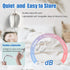 FrSara Neck Fan, Bladeless Neck Fan Rechargeable, Adjustable, 360° Cooling, Super Quiet, No Blade Fan Design, No Hair Twisting, Even Air Volume On Both Sides, Non-Slip, Short Charging, Long Use Time