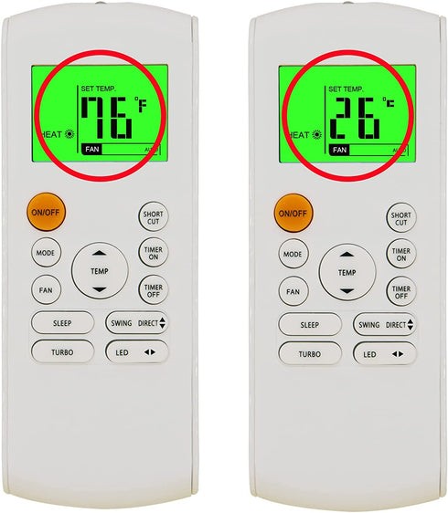 Replacement Remote Control for Midea MRCOOL FRIMEC Klimaire AC Air Conditioner RG57B1/BGE RG57B2/BGE RG57B/BGE RG57/BGE RG57A/BGE RG57A6/BGEF RG57A7/BGEF RG57A6/BGEFU1 RG57E1/BGEU1 RG57H3/BGEFU1