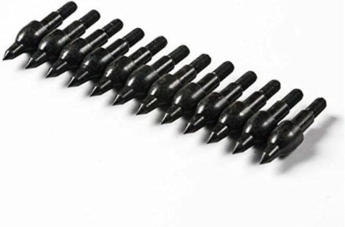 Wanty 12 PCS Screw in Archery Bullet Points for Arrows,Crossbows Practice Points for Crossbow Arrows,100 Grain Each (Black)
