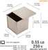 CHEFMADE Mini Pullman Loaf Pan with Lid, 0.55Lb Dough Capacity Non-Stick Rectangle Flat Toast Box for Oven Baking 3.9" x 3.9"x 3.9"(Champagne Gold)