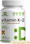 Vitamin K2 MK-7 with Virgin Coconut Oil, 180 Softgels - Vitamin K2 as Menaquinone-7 150 mcg | Advanced Vitamin K Supplement - Promotes Bone Health, Non-GMO, No Gluten
