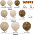 169pcs Brown Balloons Garland Kit with 18In 10In 5In Double-Stuffed Neutral Coffee Blush Nude Balloons for Tear Bear Jungle Safari Woodland Themed Wild One 1st Birthday Wedding Thanksgiving Boho Party Decorations (Brown/Blush/Nude)