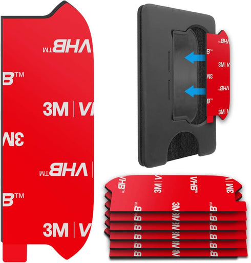 Sticky Adhesive Replacement for Socket Wallet+ Base, pop-tech 6pcs 3M VHB Strong Sticker Pads for Cell Phone Wallet Plus Case Back Stand, Double Sided Tape for iPhone 13 14, Samsung & All Smartphone