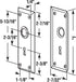 Defender Security E 2718 Door Escutcheon Plates, Satin Nickel Plated,(Pack of 2) , White