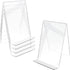 TLBTEK 5PC Acrylic Book Stand with Ledge,Clear Acrylic Book Easel Display Stand,Clear Book Tablet Holder for Displaying Artworks,Pictures,Books,Notebooks, CD and Journals (Style 1(Large))