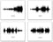 Led Zeppelin Sound Wave Wall Art Decor Prints - Set Of 4 (8x10) Inch Poster Photos