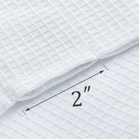 NANAN White Curtains 45 inch Long Casual Weave Small Window Curtain Kitchen Bathroom Basement Bedroom Drapes - 30" x 45", White, Set of 2