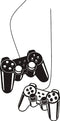 Wall Art Decal Joystick Gamer Video Controller Boy Room Gaming Room Decoration Wall Sticker Removable Kids Playroom Mural Y-209 (Black, 42x70cm)