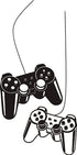 Wall Art Decal Joystick Gamer Video Controller Boy Room Gaming Room Decoration Wall Sticker Removable Kids Playroom Mural Y-209 (Black, 42x70cm)
