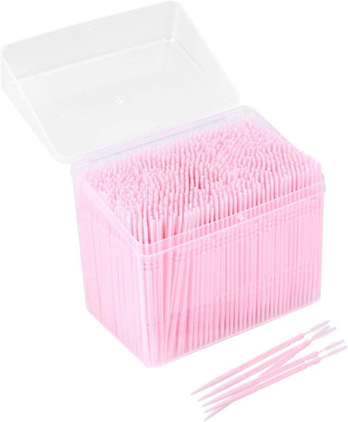 EXCEART 1000pcs Disposable Interdental Brushes Portable Plastic Toothpicks Oral Hygiene Cleaner Stick Oral Gingival Dental Toothpicks Dental Flosser Pick (Random Color)