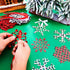 60 Pieces Christmas Snowflakes Cutouts Ornaments Red White Black Buffalo Plaid Christmas Snowflake Paper Cutouts with Ribbon for Christmas Party Decor Accessories (Simple Style)