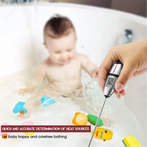 ThermoPro TP-02S?2 Pack? Instant Read Meat Thermometer Digital Cooking Food Thermometer with Super Long Probe for Grill Candy Kitchen BBQ Smoker Oven Oil Milk Yogurt Temperature