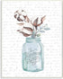 Stupell Industries Handmade Soap Jar Cotton Flower Bathroom Word, Design by Artist Lettered and Lined Wall Art, 10 x 15, Wood Plaque