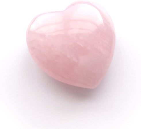 Polar Jade Heart Shaped Rose Quartz Puffy Heart Stone 45mm (1.8") for Chakra Energy Healing, Reiki, Meditation, Massage and Decoration