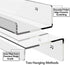 hblife 15" Clear Acrylic Floating Wall Ledge Shelf, Wall Mounted Nursery Kids Bookshelf, Invisible Spice Rack, Clear 5MM Thick Bathroom Storage Shelves Display Organizer, 15" L x 4" D x 2" H, Set of 3