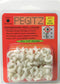 Pegitz Pegboard Peg Locks 50PCS (1/4 inch, White)