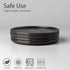 GBHOME Stoneware Salad plates set of 4, 7.5 Inch Ceramic Dessert Dishes Set,Dinner Plates for Salad,Dessert, Pasta, Fruit , Scratch Resistant and Dishwasher & Microwave Safe,Dark Brown