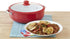 IMUSA USA 3.2Qt Red Ceramic Nonstick Caldero (Dutch Oven) with Silicone Rim & Glass Lid
