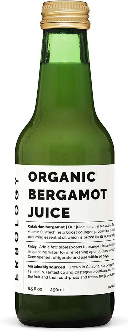100% Organic Bergamot Juice 8.5 fl oz - Supports Immunity and Collagen Production - Rich in Vitamin C and Bioactive Flavonoids - Straight from Farm in Italy - Undiluted - No Added Sugar - Non-GMO
