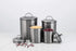 Amici Home Gunmetal Storage Canister Metal Can, 104 Fluid Ounces, Matte Silver