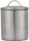Amici Home Gunmetal Storage Canister Metal Can, 104 Fluid Ounces, Matte Silver
