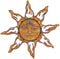 George S. Chen Imports SS-G-63047 Polyresin Yellow Mosaic Face Sun Wall Plaque Decoration, 11"