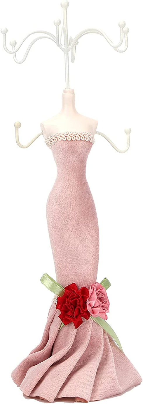 ZJchao Jewelry Display Stand, Dress Fashionable Human Model Bracket Metal Earrings Rack Jewelry Storage Stand Organizer Tower Holder Decor for Women