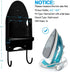 Oranlife Ironing Board Hanger Wall Mount Electric Iron Holder Ironing Board Rack Household Bathroom Shelf - for Max 5 inch Width - Black