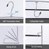 Pants Hangers 4 Pieces, Swing Arm Trousers Hanger, Space Saving Pants Rack, 5 Layers Jeans Hangers with Non-Slip, Multiple Pants Hanger Closet Organizer for Trousers Scarves Ties