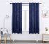 Autumn Dream Navy Blue Star Kids Blackout Curtains Panels for Bedroom, Grommet Top Starry Sky Kids Curtains for Nursery, Living Room (52by63inch)