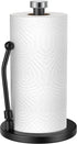 SMARTAKE Paper Towel Holder, Stainless Steel Standing Paper Towel Organizer Roll Dispenser for Kitchen Countertop Home Dining Table, Black