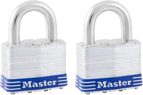 Master Lock 5T Outdoor Padlock with Key, 2 Pack Keyed-Alike