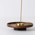 SeedWave Wooden Incense Holder for Sticks, Detachable Brass Incense Burner Holder, Handmade Lotus Incense Ash Catcher for Home Decor Yoga Spa Meditation