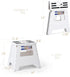 ACKO Folding Step Stool Step Stool ,13" Height Plastic Folding Stool,Upgraed Foldable Step Stool for Kids and Adults,Plastic Step Stool for Kitchen,White