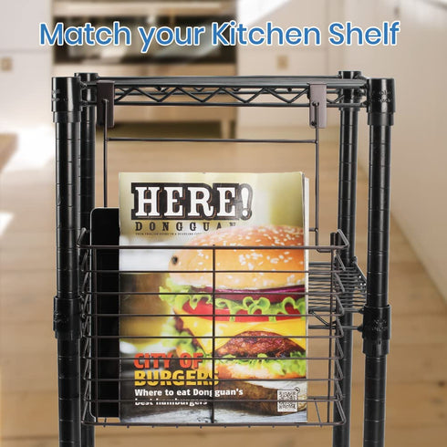 TreeLen 2PK- Kitchen Cabinet Organizer for Cutting Boards Over The Cabinet Organizer Wall Door Mount Foil Holders Rack for Kitchen Bathroom Pantry-Bronze ¦