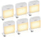 6pack LED Night Lights Dusk to Dawn Sensor, Bapro Stick-on Nightlight Rechargeable Warm White 3000K Under-Cabinet Lighting Wireless Light for Bedroom, Kitchen, Hallway, Stairs, Closet Counter