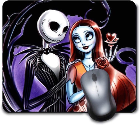 Gaming Mouse Pad Waterproof Mousepads for Laptop Desktop Computer,Size 9.6 X 8 INCH - Sweet Loving Jack Skellington and Sally