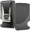 Carbon Fiber Wallet, RFID Blocking Front Packet, Metal Business Credit Card Holder, Slim Minimalist Money Clip for Men and Women (Black)