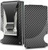 Carbon Fiber Wallet, RFID Blocking Front Packet, Metal Business Credit Card Holder, Slim Minimalist Money Clip for Men and Women (Black)