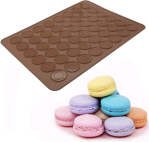 Macaron Silicone Baking Mat, Macaron Mat Almond muffin chocolate chip cookies 48 Capacity
