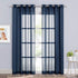 NICETWON Chiffon Sheer Curtains for Living, Long Voile Window Drapes Panels 84" for Patio/Boy Room/Master Bedroom/Sliding Door (54" W, Navy Blue, Set of 2)