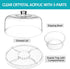 HBlife Acrylic Cake Stand with Dome Cover Multifunctional Serving Cookie Platter Punch Bowl and Cake Plate for Dessert Table Display for Parties (6 Uses)
