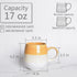 Bosmarlin Large Ceramic Coffee Mug Set of 2, 17 Oz, Big Tea Cup for Office and Home, Dishwasher and Microwave Safe (Melon Yellow, 2)