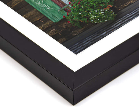 AUEAR, 7x14 Picture Frame, Solid Wood and High Definition Glass, Display Three 4x6 Photos with Mat or 7x14 Without Mat, Wall Display, Decorate Home or Office, Black