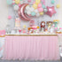 Pink Tulle Table Skirt Tutu Table Skirts for Rectangle Tables 6ft Baby Shower Girl Unicorn Party Wedding Princess Birthday