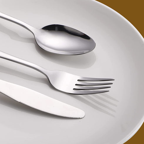 Silverware Set,Bonasen 20-Piece Silverware,Flatware Serving Set,Stainless Steel Silverware Set, Flatware Cutlery Set,Include Knife/Fork/Spoon, Mirror Polished