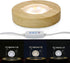 Mintso Wood LED Dimming Display Base for Glass Crystal,4 Inch White/Warm Lighted