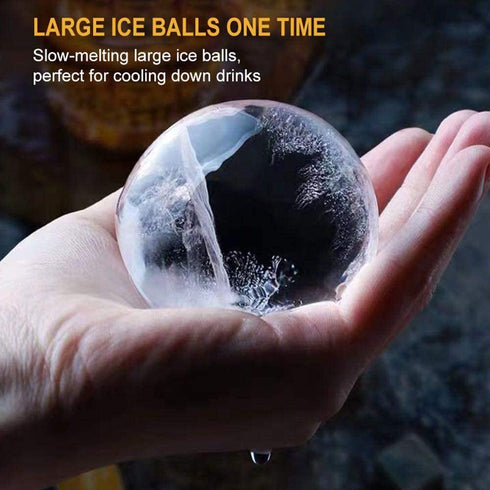 Ice Cube Trays, Jumble Big Cubes & 2.5 inches Large Sphere Ice Mold Combo, Reusable Sphere Ice Tray for Cocktail Bourbon Scotch