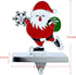 Santa Stocking Holders for Mantel Set of 2 - Metal Christmas Stocking Holder for Fireplace Christmas Stocking Hangers Mantle Stocking Hooks for Fireplace Shelf Christmas Holiday Decor(Santa)