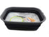 SAMMART 12L (3.17 Gallon) Collapsible Tub - Foldable Dish Tub - Portable Washing Basin - Space Saving Plastic Washtub (1, Grey/Black)